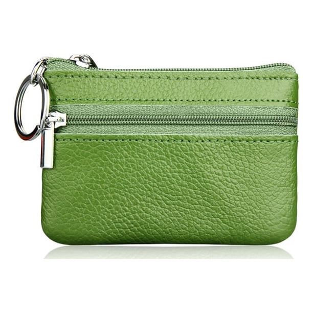 Qarigey Cartera de cuero para mujer, llaves, viaje, fecha escolar, tienda, llavero, monedero, organizador de monedas, bolsillo con cremallera, Type3 NO3