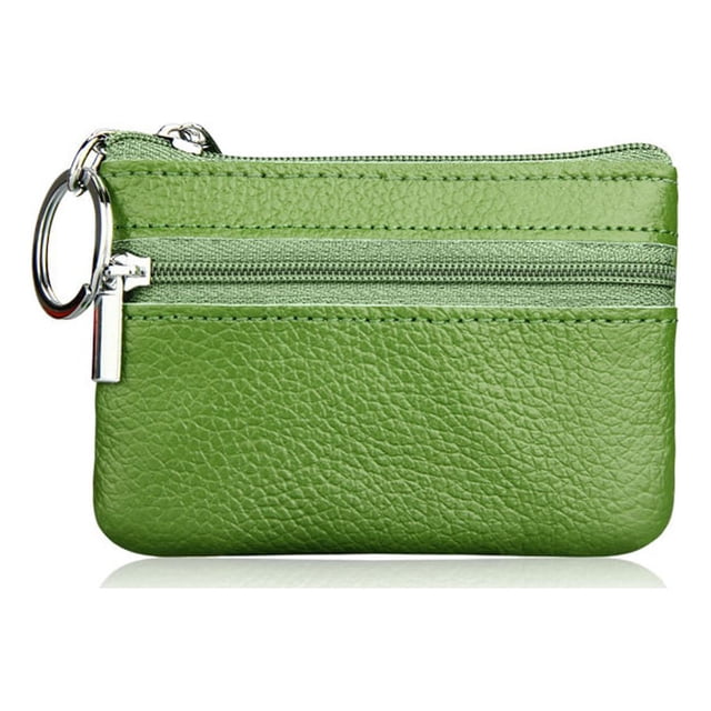 Qarigey Cartera de cuero para mujer, llaves, viaje, fecha escolar, tienda, llavero, monedero, organizador de monedas, bolsillo con cremallera, Type3 NO3