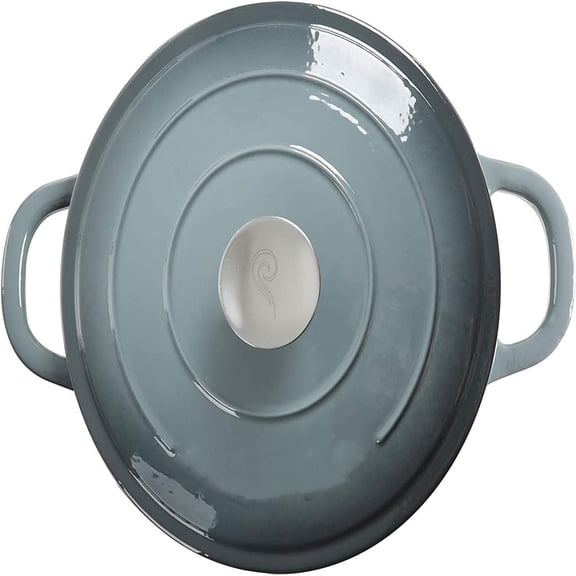 5 Quart Enameled Cast Iron Round Dutch Oven, Slate Gray
