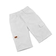 thumbnail image 3 of Rggeeun Toddler Boys Shorts Solid Color Cargo Elastic Waist With Flap Pockets Loose Fit Knee Length For Summer Playground Delicate Bottoms,White,7-8 Years, 3 of 6