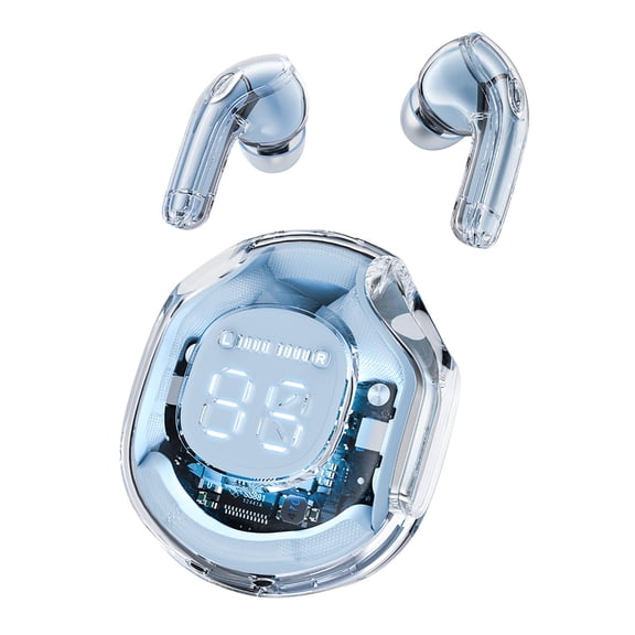 ACEFAST TWS Wireless Bluetooth Earbuds Bass Stereo Noise Reduction Headset with Mic in Ear Headphones for Iphone/Android (Ice Blue)