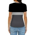 thumbnail image 5 of Molidfa women's color block crew neck short sleeve ribbed slim fit casual blouse, 5 of 5