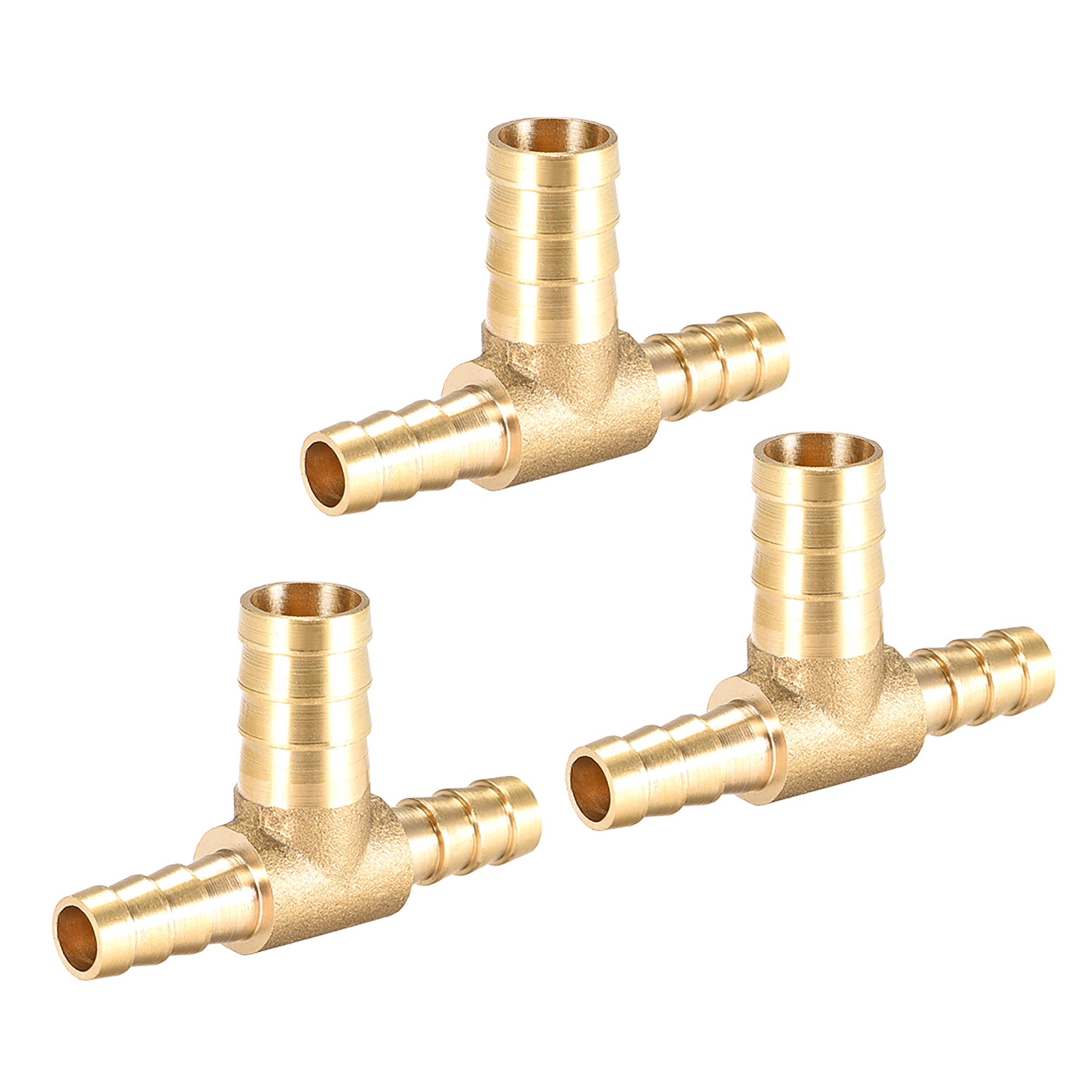 12mm-8mm-12mm Y 3Way Brass Fitting Hose Barb Reducing Fuel to <1/2" 5/16" Splice 