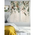 thumbnail image 3 of Christmas Winter Sheer Curtains 2 Panels Set, Pine Tree Berry Eucalyptus Retro Linen Window Sheer Curtains for Living Room/Bedroom, Light Filtering Rod Pocket Voile Drapes, 52" W x 72" L, 3 of 7