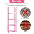 thumbnail image 3 of Bookshelf 5 Tier Portable Bookcase 4 Cube Storage Shelves Adjustable Storage Organizer Kid BookShelf for Home Office Bedroom Study, 3 of 8