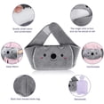 thumbnail image 2 of Bolsa de agua caliente con tapa, alivio rápido del dolor de cuello y espalda (funda a cuadros + cinturón gris con estampado de cachorros + bolsa de agua caliente rosa), 2 of 5