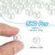 thumbnail image 2 of Uxcell 580pcs 10mm Perlas de Imitación Blancas ABS Rellenos para Jarrones 300g Relleno de Adornos para Manualidades, 2 of 6