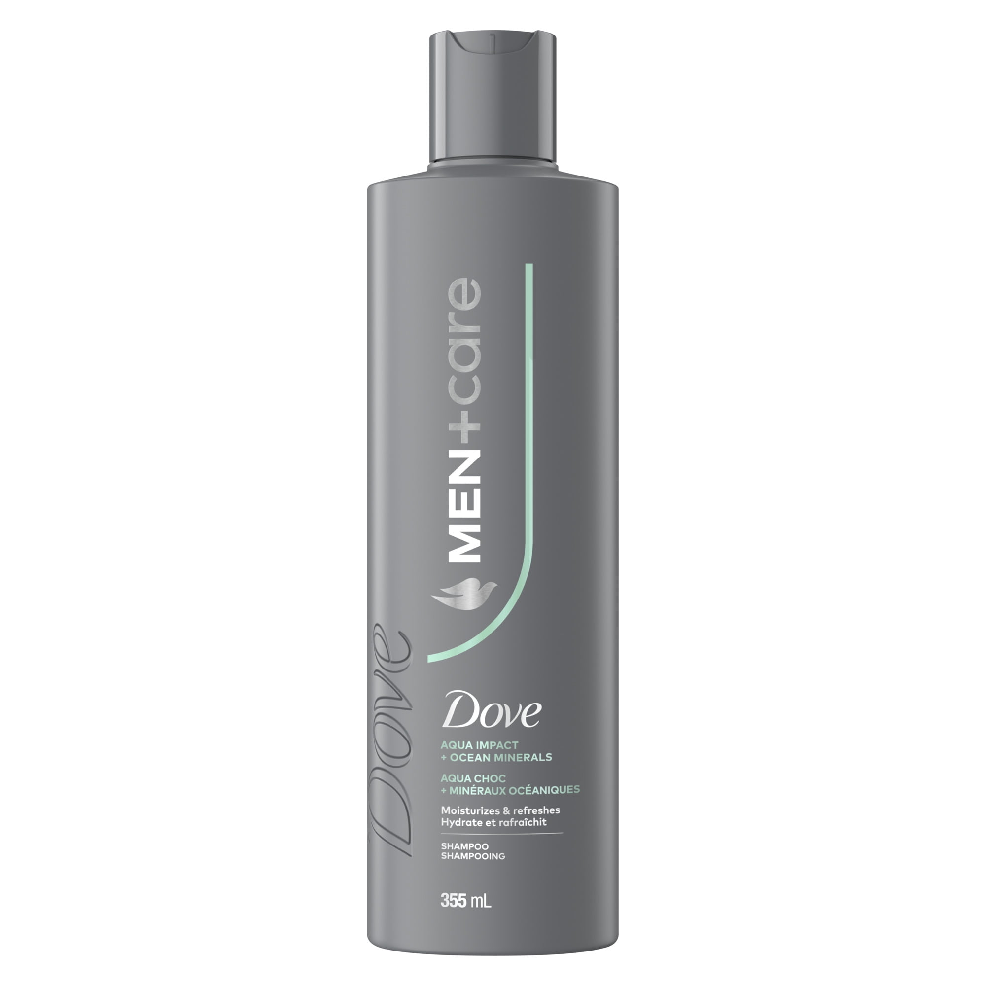 Shampooing avec Minéraux Marins, Dove Men+Care Aqua Impact Hydrate et Nourrit les Cheveux, 355 ML