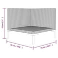 thumbnail image 3 of vidaXL Sofa de Patio avec Coussins en Rotin Poly Demi‑rond, 3 of 6