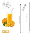 thumbnail image 5 of Glass Straws,4-Pack Reusable Glass Drinking Straws, Size 8''x8 MM, Including 2 Straight and 2 Bent with 2 Cleaning Brush, Clear Glass Straws Reusable for Smoothie Cocktail,Color Changing Cups, 5 of 8