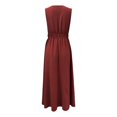 thumbnail image 5 of Summer Dresses for Women 2026 Flowy Casual Midi Dress V Neck Beach Vacation Sundresses for Wedding Guest Party Vacation(RD1,M), 5 of 5