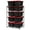 Black, Double, variant on CleverMade Double Tote Tower 10-Tier Storage Rack for 27-Gallon Totes, Heavy-Duty Organizer for Garage, Pantry, or Laundry Room