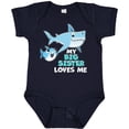 thumbnail image 3 of Inktastic My Big Sister Loves Me with Cute Sharks Boys or Girls Baby Bodysuit, 3 of 5