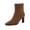 Tobacco, variant on Giana Womens High Heel Ankle Boots, Square Toe Vegan Suede Mid Block Heel Dress Booties for Office