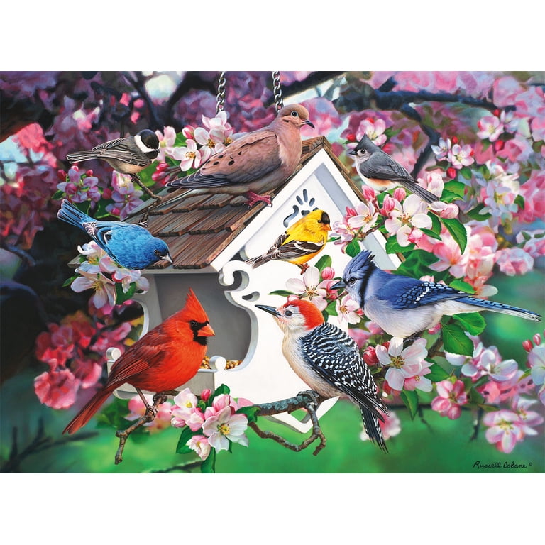 Buffalo Games 750 Piece Panoramic Jigsaw Puzzle: Winter Songbirds