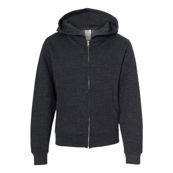 ITC-Sudadera con capucha de peso medio para jóvenes-SS4001YZ-LG-Charcoal Heather Compañía de Comercio Independiente SS4001YZ