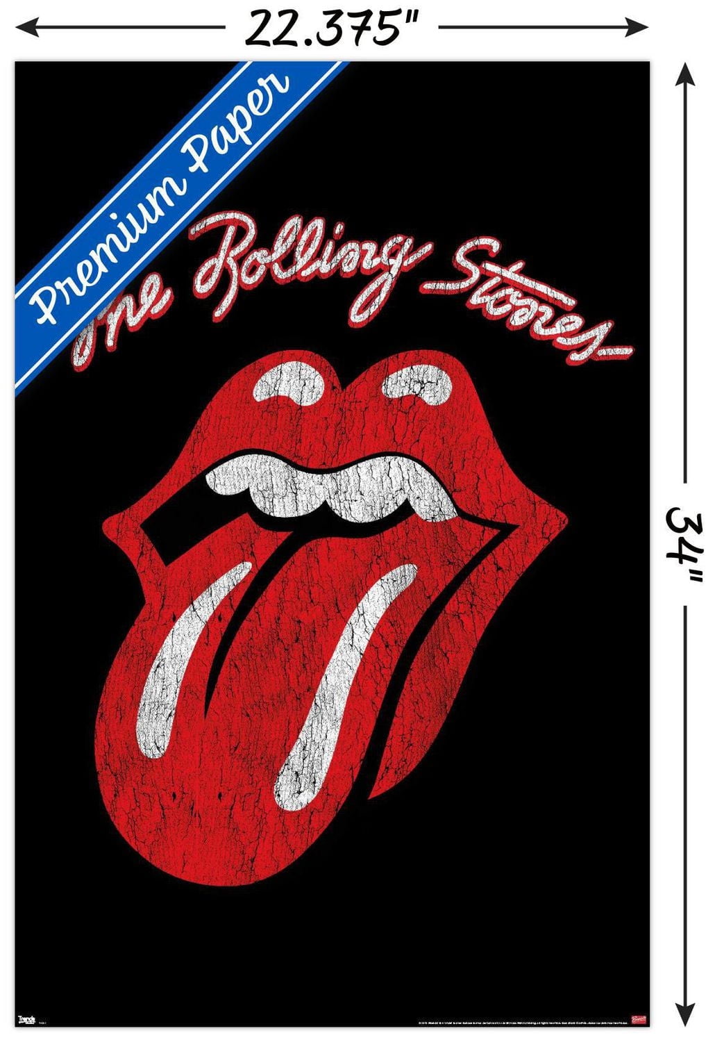 Rolling Stones - Classic Logo Wall Poster, 22.375" x 34"