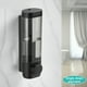 thumbnail image 4 of Cateissary Dispensador de a mano, 300ml, montado en la pared, sin perforación, transparente, para el hogar, Hotel, Bar, baño, suministros Juegos de accesorios de baño Cabeza única, 4 of 6