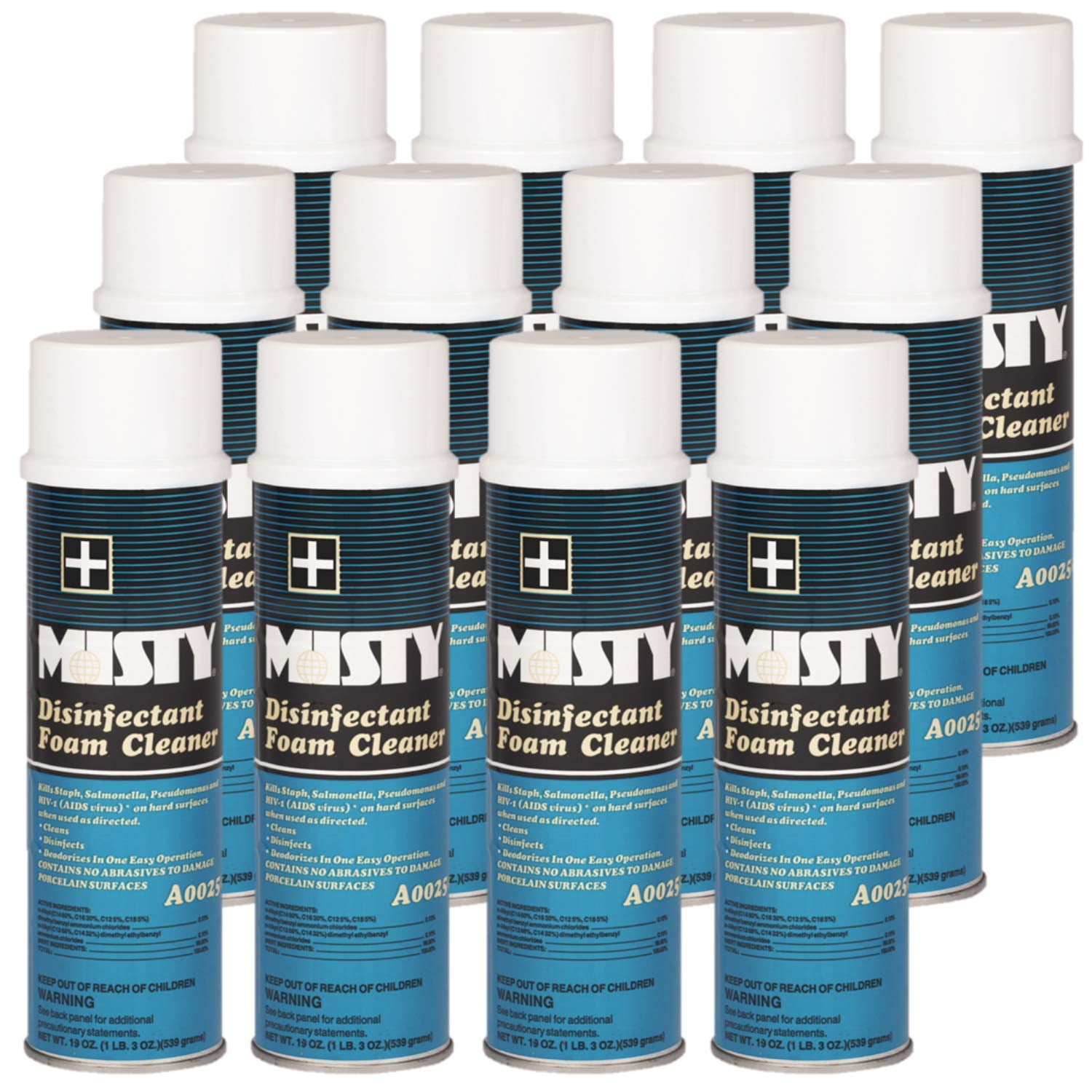 Misty Disinfectant Spray 19 Oz 1001907 (Case of 12) Foaming Action