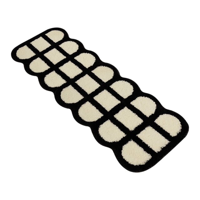 Rug, Simple Style Cute Carpet Polyester Short Plush Runner Mat Vintage Style Water Absorbent Resistant Runner Carpet with Fur