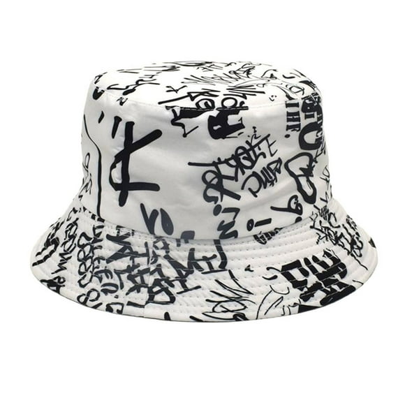 Up To $10 Bucket Hats White Bucket Hats Letter Print Fisherman Hat Wear Cap Unisex Outdoor Party for Women