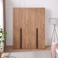 thumbnail image 2 of Lee Wardrobe Closet 2.0 from Engineered Wood in Golden Brown - Set of 2, 2 of 17