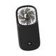 thumbnail image 5 of Mini ventilador portátil para colgar, pequeño ventilador personal de escritorio para mochileros, camping, soporte para teléfono Negro, 5 of 9
