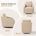 thumbnail image 4 of Bonzy Home 360° Swivel Accent Chair, Fully Assembled Mid-Century Modern Barrel Chair with 23.6" Wide Seat, 350 lbs Capacity for Living Room and Office, 4 of 8