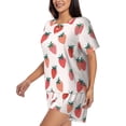 thumbnail image 2 of Xecao Hand Drawn Strawberry print Swimsuit for women, Summer-ready, sporty style.Quick-dry fabric. Many sizes & colors., 2 of 9