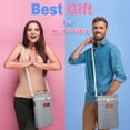 thumbnail image 6 of Tirrinia Insulated 2 Bottle Wine and Drinks Carrier Tote Cooler Bag for Travel Picnic with Padded Champagne Glass Carrying Case, Unique Mothers Day Gifts, 6 of 8