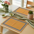 thumbnail image 3 of Geometric Greek Key Design Placemats Set of 6 Yellow Place Mats Table Mats Kitchen Dining Home Outdoor Party Table Decoration, 3 of 9