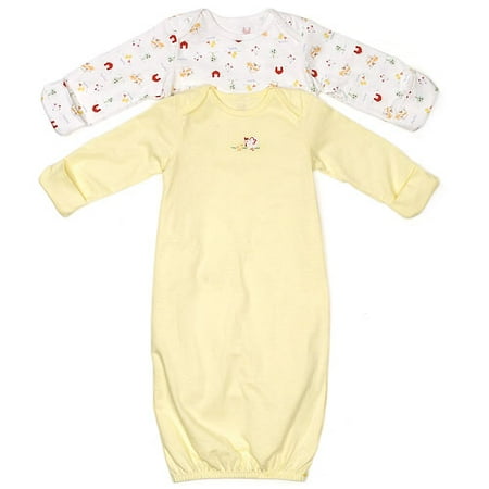 Child Of Mine Set Of Two Gowns, White And Yellow