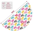 thumbnail image 3 of Yiaed Colorful Rabbit Print Christmas Tree Skirt , Tree SkirtsTree Mat for Christmas Winter Holiday Indoor Decorations-36", 3 of 7