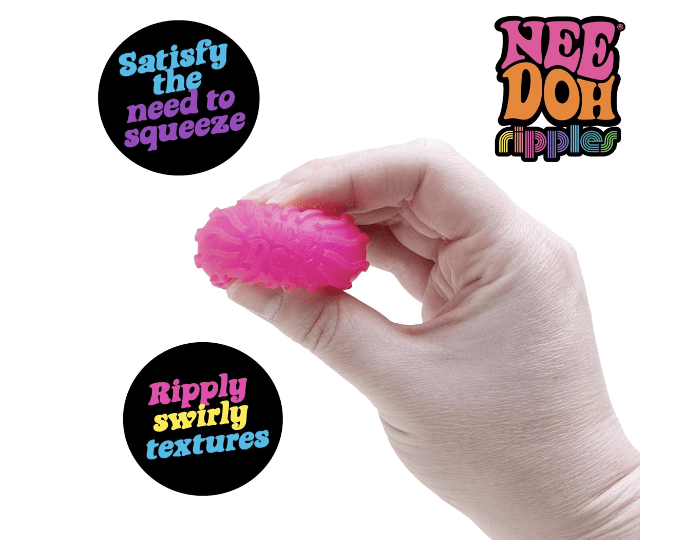 Nee Doh Teenie Fab Four Sensory Stress Relieving Balls (Colors May Vary)