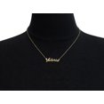 thumbnail image 3 of SuperJeweler Valeria Nameplate Necklace in Gold 16 inches All Names Available for Women, 3 of 3
