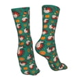 thumbnail image 7 of Bingfone Cartoon Turkey Prirnt Women's Men's Fun Pattern and Solid Crew Socks-1 Pair Pack-Cool & Classic Novelty Design Gifts, 7 of 7