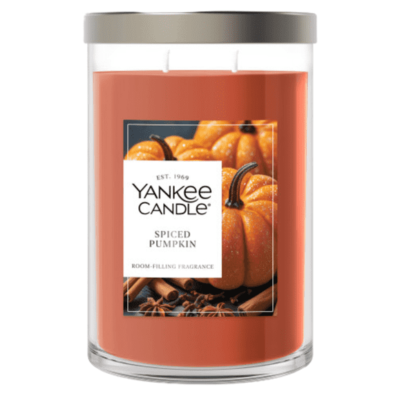 Yankee Candle Large Tumbler Scented Candle, Spiced Pumpkin, 20 oz