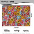 thumbnail image 7 of XYZCANDO Hippie Floral Print Car Trunk Mat 29" x 39", Waterproof Cargo Liner with Non-Slip Backing, Easy-Clean Stitched Edge Trunk Carpet for SUVs, Sedans and Trucks, 7 of 7