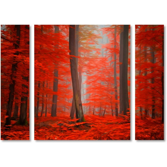 Trademark Fine Art "Speaking of Tongues" Canvas Art by Philippe Sainte-Laudy Three Panel Set