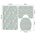 thumbnail image 3 of Pioneer Flower Floral Print Pattern Bathroom Rugs Sets 3 Piece,Toilet Cover Set,Absorbent Non Slip Bathroom Mats Sets with U-Shaped Contour Rug Toilet Rug Set, 3 of 5