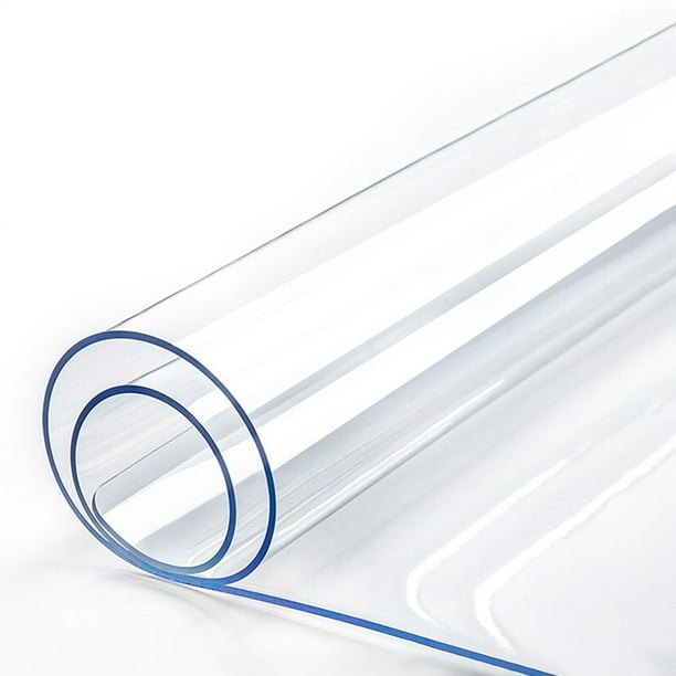 Protector de mesa transparente, cubierta de mantel de plástico, alfombrilla para escritorio de oficina, muebles de madera, acento de vidrio para café, mesa de comedor, encimera de Bar