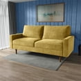 thumbnail image 2 of Pemberly Row Contemporary 70" Upholstered Velvet Sofa in Gold, 2 of 13