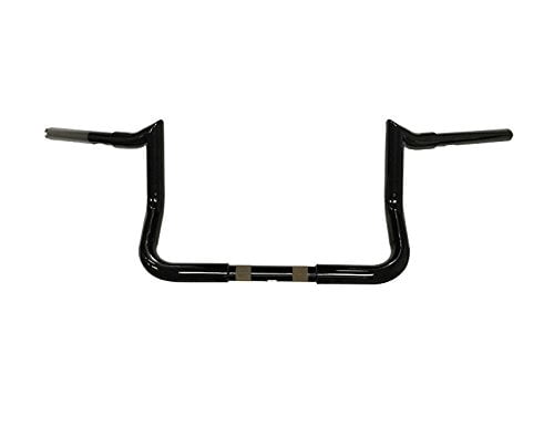 Dominator Industries 1 1/4 Gloss Black 10 Meathook Monkey Bar Ape Hangers Handlebars 1996-2018 Harley-Davidson Bagger Electra & Street Glide With Or Without ABS & Heated Grips. 