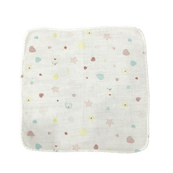 Toalla cuadrada floral para bebé de 31 x 31 cm, para recién nacidos, para la saliva, lactancia, pañuelo para niños, pañuelo cuadrado de gasa para bebé (estilo aleatorio)