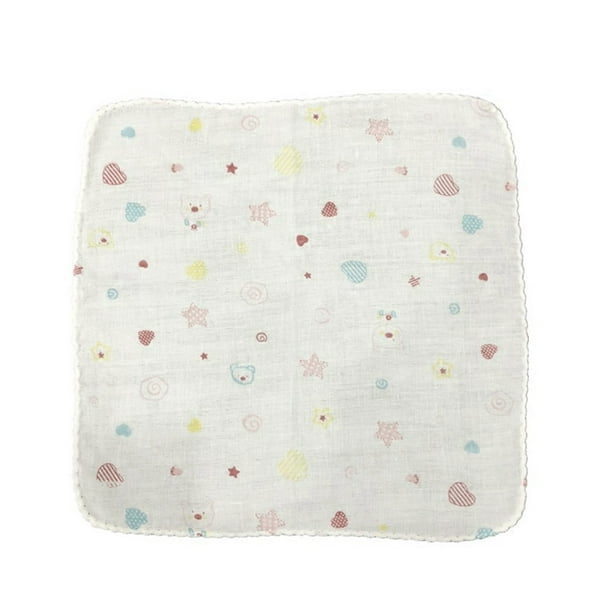 Toalla cuadrada floral para bebé de 31 x 31 cm, para recién nacidos, para la saliva, lactancia, pañuelo para niños, pañuelo cuadrado de gasa para bebé (estilo aleatorio)