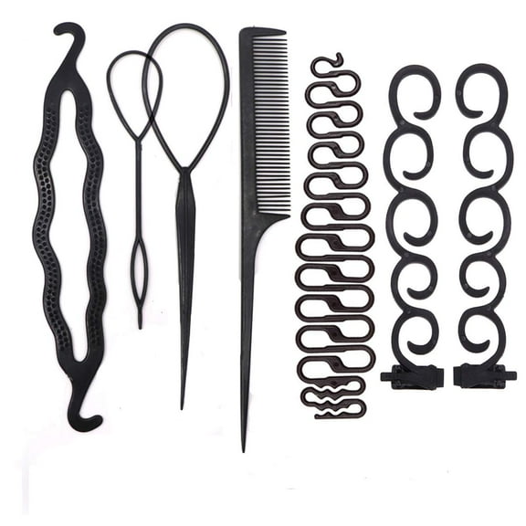 Hair Styling Accessories Hair Twist Tool Magic French Braid Tool/Topsy Tail Kit/Bun Maker/Hair Comb for Women, Girls