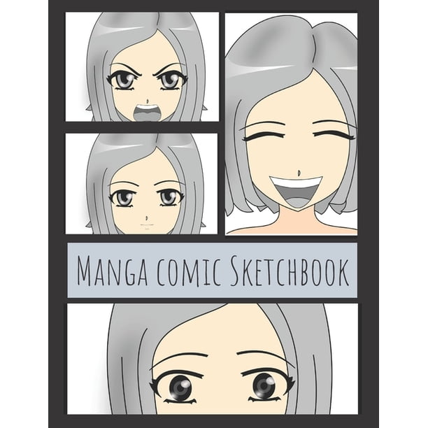 Manga Comic Sketchbook Large Sketchbook For Creating Your Own Anime Comics With Comic Book Strips Walmart Com Walmart Com