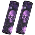 thumbnail image 2 of WOBOGO Skulls Jellyfish Purple Pattern Seat Belt Cover 2 Piece Soft Comfort Driving Shoulder Pad Suitable for All Cars and Backpacks, 2 of 8