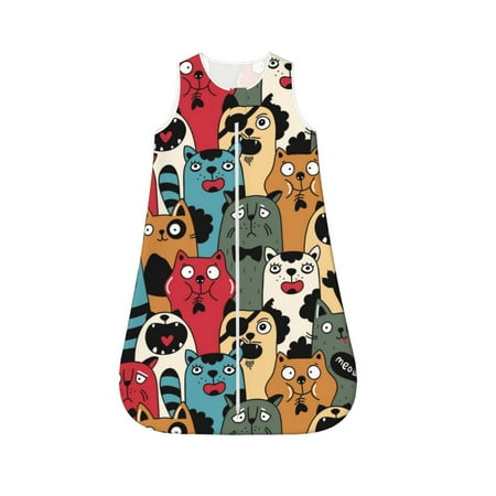 

Cauagu Different Cats 1 for Infant Wearable Blanket Unisex Girl Boy Swaddle Transition Sack - Newborn Essentials Sleep Clothes-Large