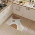 thumbnail image 2 of ODIKA 3'x5' Warm Earth Tones Abstract Design Washable Accent Rug Modern Minimalist Shapes for Chic Spaces Pet Friendly, Non-Shedding Mat for Bedside, Nursery Room, 2 of 7